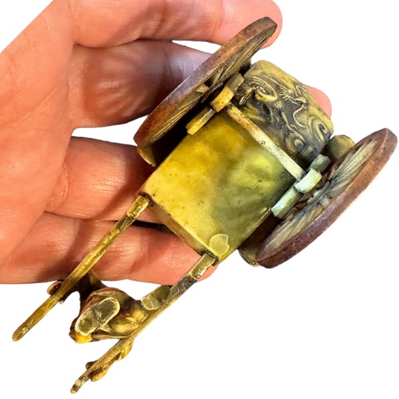 VINTAGE 1970s CELLULOID PLASTIC/JAPANESE RICKSHAW FIGURINES - Picture 6 of 11